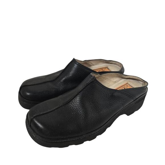 Vintage Frye Black Mules Size 6M - Picture 1 of 5